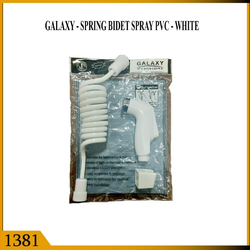 BIDET SPRAY PVC WHT SPRING CABLE (1381)